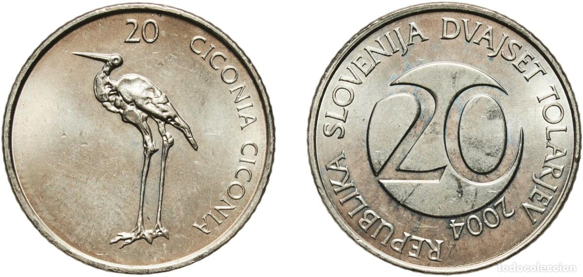 Material numism&aacute;tico: Slovenia Republic 2004 20 Tolarjev Copper-nickel (75% Copper, 25% Nickel) (14000000) 6.8g UNC KM 5