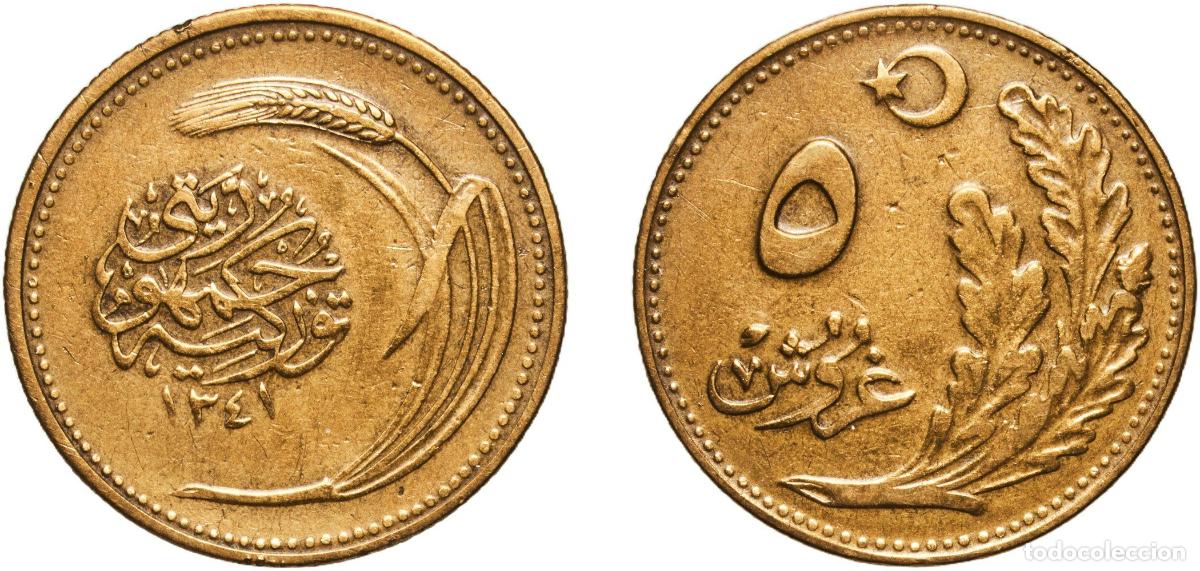 Material numism&aacute;tico: Turkey Republic AH1341 (1925) 5 Kuruş Aluminium bronze (91% Copper, 9% Aluminium) (23545000) 4.06g