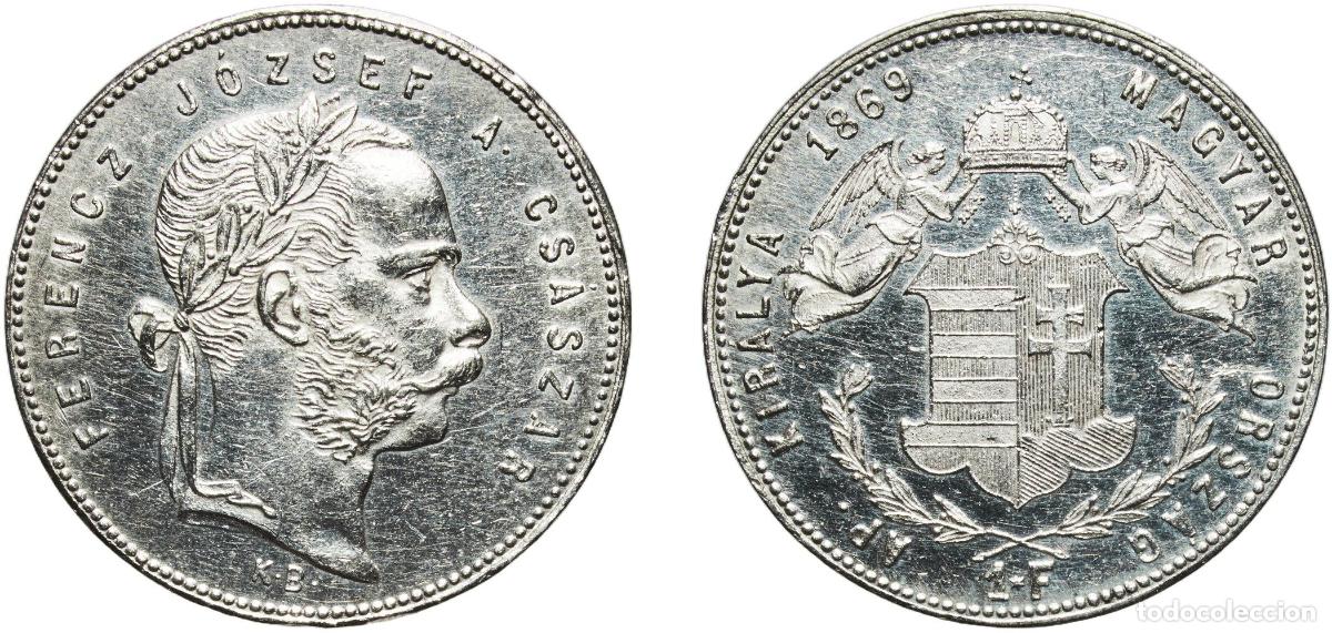 Material numism&aacute;tico: Hungary Austro-Hungarian Empire 1869 K B 1 Forint - Francis Joseph I Silver (.900) Kremnica Mint (4