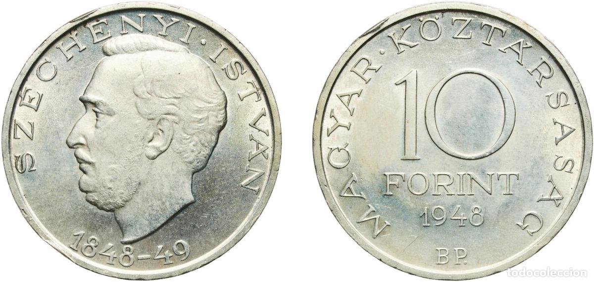 Material numism&aacute;tico: Hungary Republic 1948 BP. 10 Forint (Revolution of 1848) Silver (.500) Hungarian mint (100000) 20.2