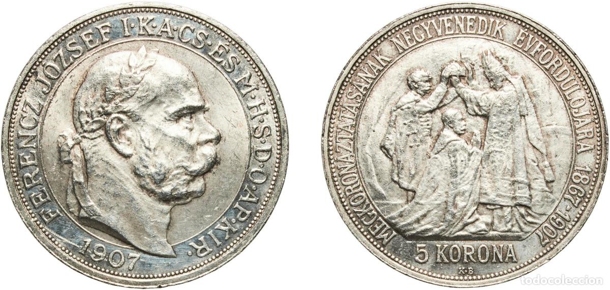 Material numism&aacute;tico: Hungary Austro-Hungarian Empire 1907 KB 5 Korona - I. Ferenc J&oacute;zsef (Franz Joseph I - 1867-1907 - C