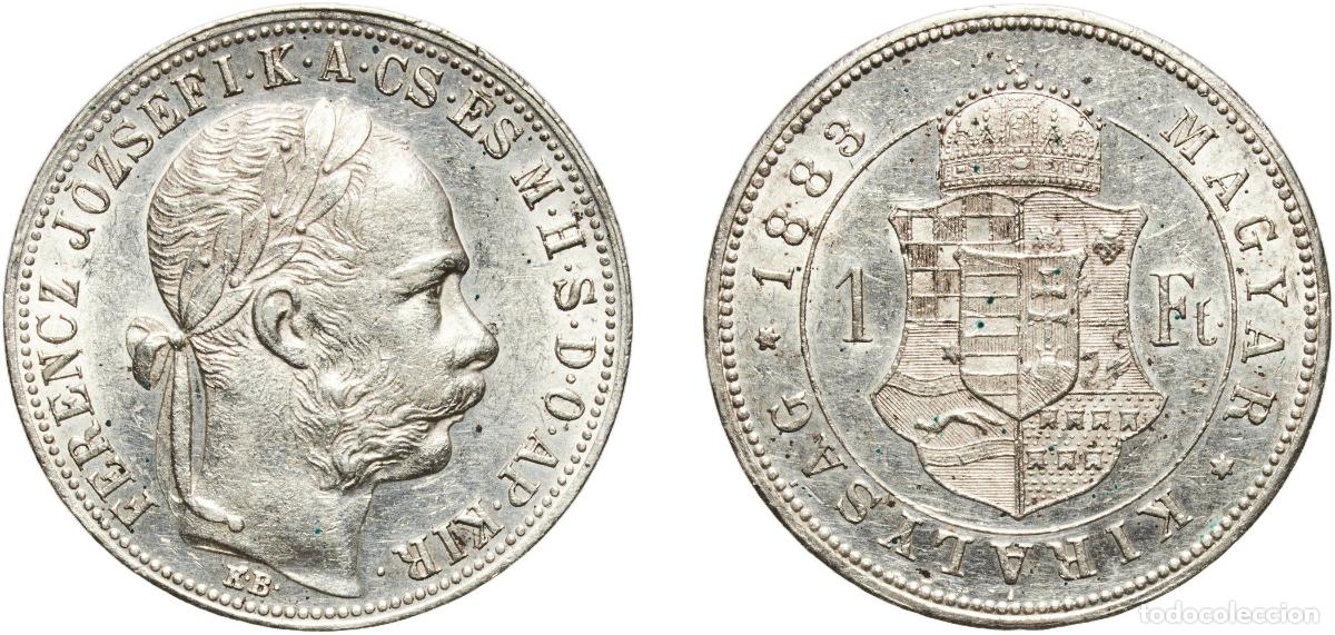 Material numism&aacute;tico: Hungary Austro-Hungarian Empire 1883 K B 1 Forint - Ferenc J&oacute;zsef Original luster Silver (.900) Kre