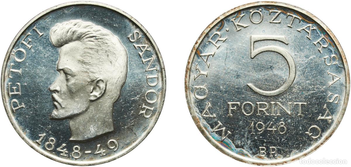 Material numism&aacute;tico: Hungary Republic 1948 BP. 5 Forint (Revolution of 1848, Proof Restrike) Silver (.500) Hungarian min