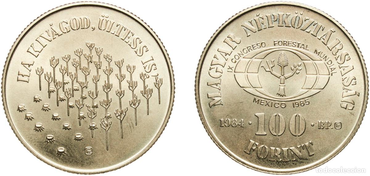 Material numism&aacute;tico: Hungary People's Republic 1984 BP. 100 Forint (Forestry for Development) Nickel brass Hungarian min