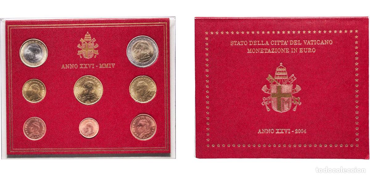 Material numism&aacute;tico: Vatican City City State 2004 R Euro set with 8 coins - John Paul II Bimetallic: nickel brass clad n