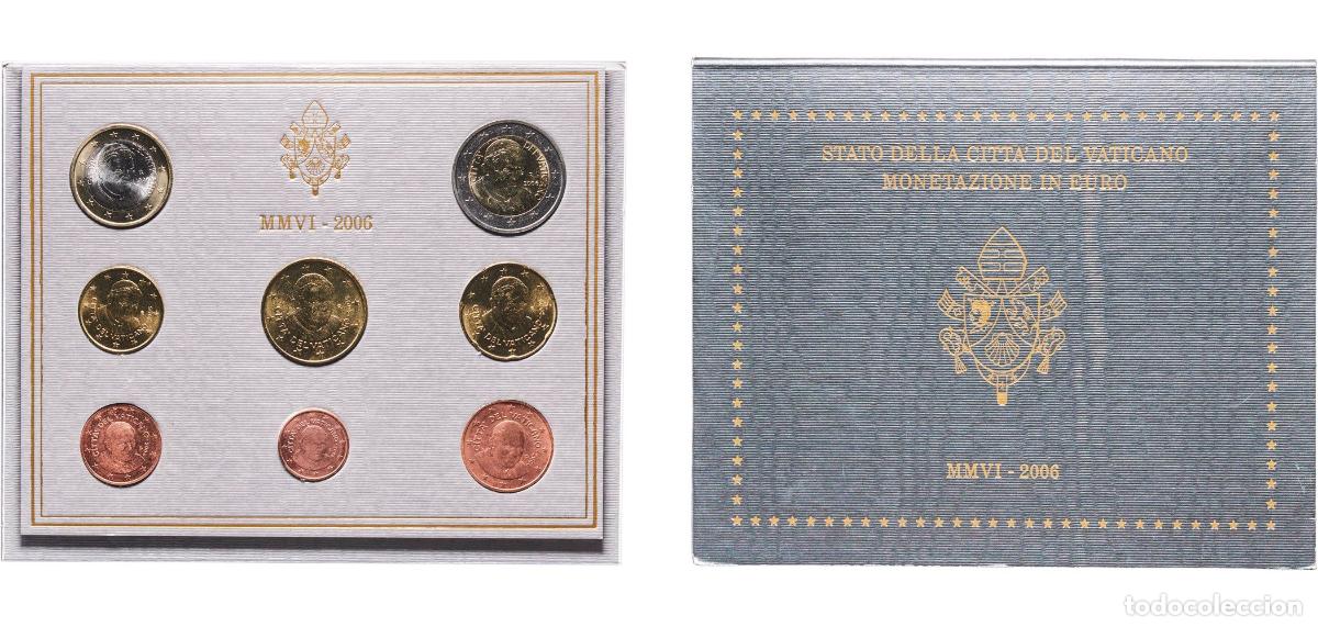 Material numism&aacute;tico: Vatican City City State 2006 R Euro set with 8 coins - Benedict XVI (1st map) Bimetallic: nickel br
