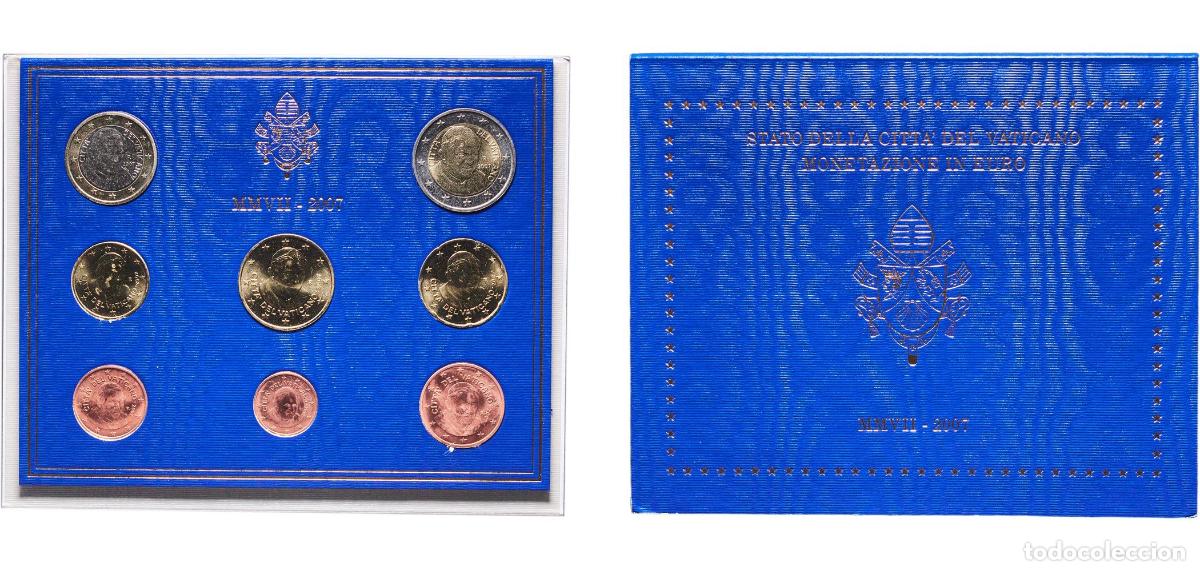 Material numism&aacute;tico: Vatican City City State 2007 R Euro set with 8 coins - Benedict XVI (1st map) Bimetallic: nickel br