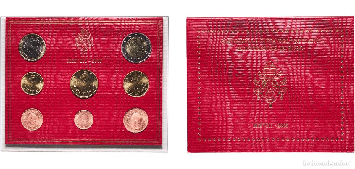 Material numism&aacute;tico: Vatican City City State 2008 R Euro set with 8 coins - Benedict XVI (2nd map) Bimetallic: nickel br