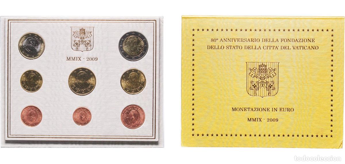Material numism&aacute;tico: Vatican City City State 2009 R Euro set with 8 coins - Benedict XVI (2nd map) Bimetallic: nickel br