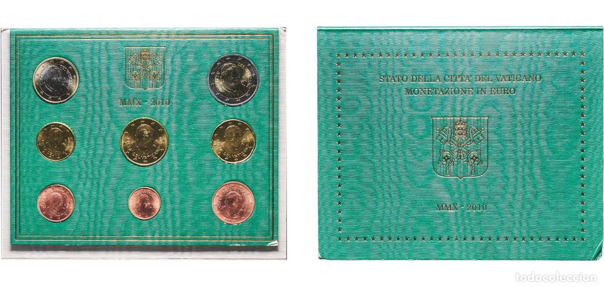 Material numism&aacute;tico: Vatican City City State 2010 R Euro set with 8 coins - Benedict XVI (2nd map) Bimetallic: nickel br