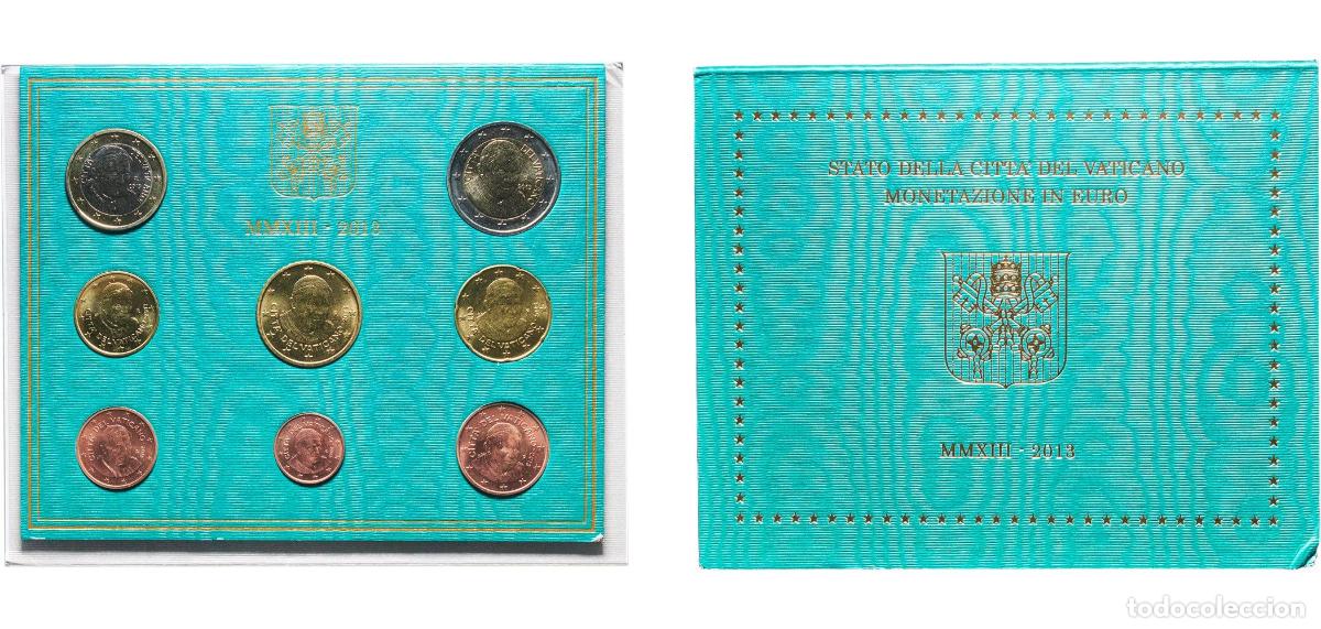 Material numism&aacute;tico: Vatican City City State 2013 R Euro set with 8 coins - Benedict XVI (2nd map) Bimetallic: nickel br