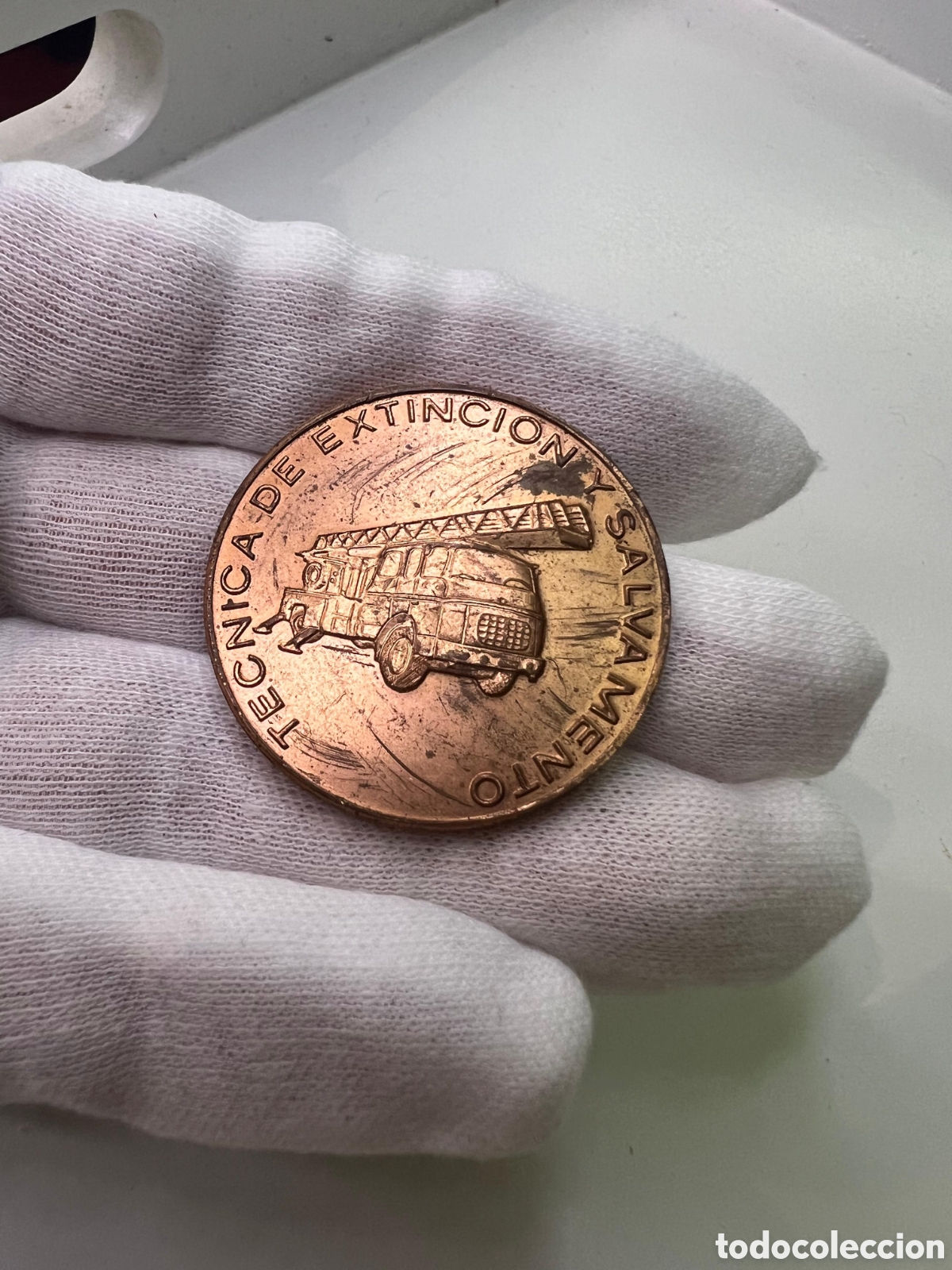 Material numism&aacute;tico: L147P1.Cuba,placa-medalla bomberos de Cuba - Foto 1
