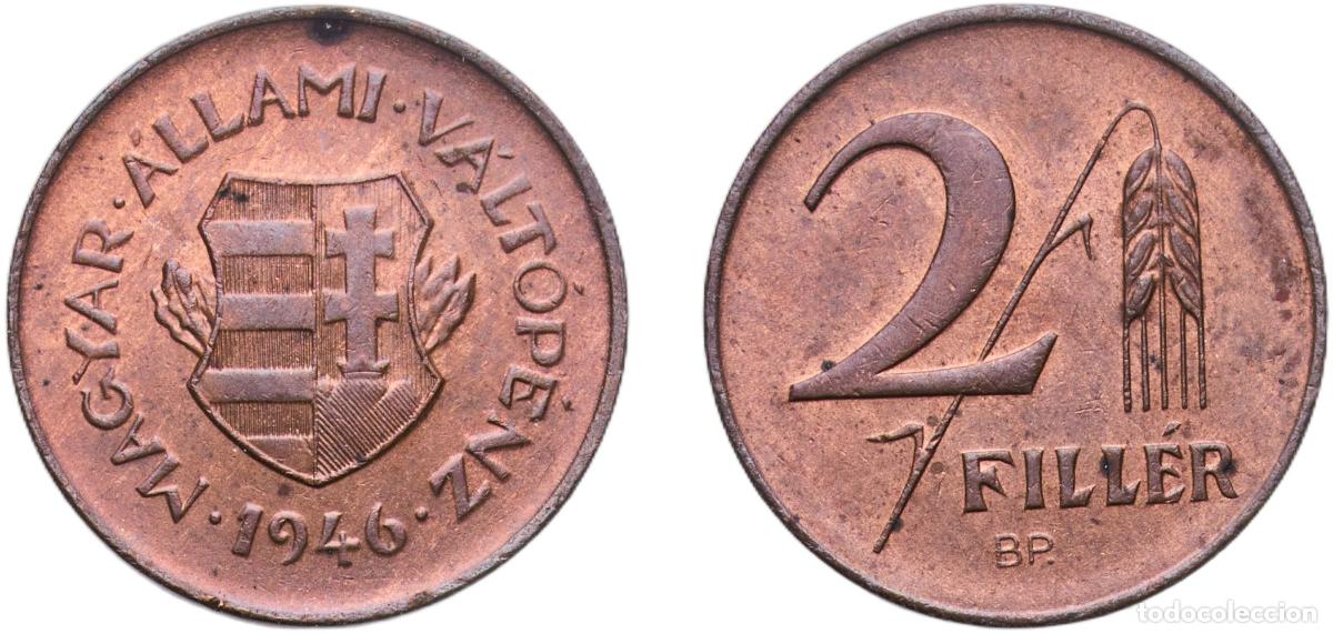Material numism&aacute;tico: Hungary Republic 1946 BP. 2 Fill&eacute;r Bronze Hungarian mint (13665000) 3.03g AU KM 529 &Eacute;H 1541 H 2339