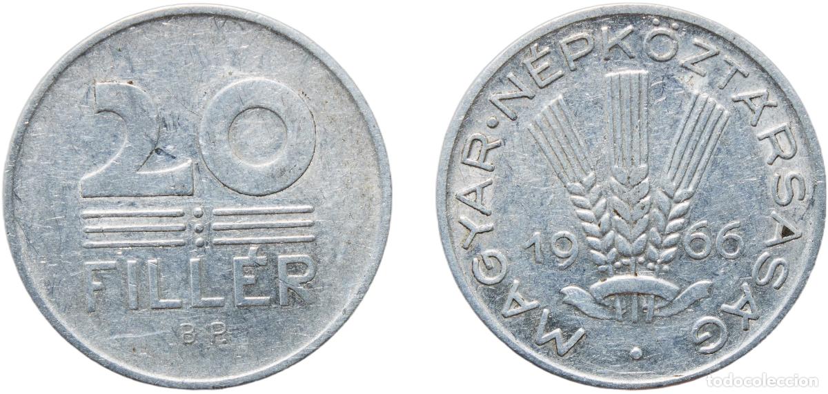 Material numism&aacute;tico: Hungary People's Republic 1966 BP. 20 Fill&eacute;r Aluminium Hungarian mint (5000000) 1.26g XF KM 550 &Eacute;H