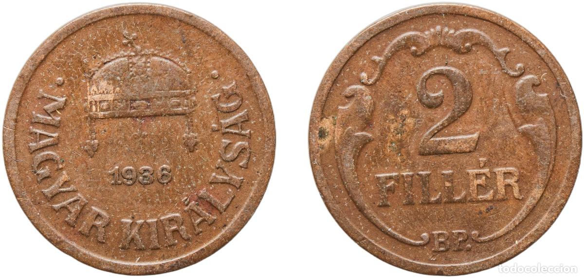 Material numism&aacute;tico: Hungary Kingdom 1936 BP 2 Fill&eacute;r Bronze Hungarian mint (2049397) 3.3g XF KM 506 &Eacute;H 1524 H 2253 Ada