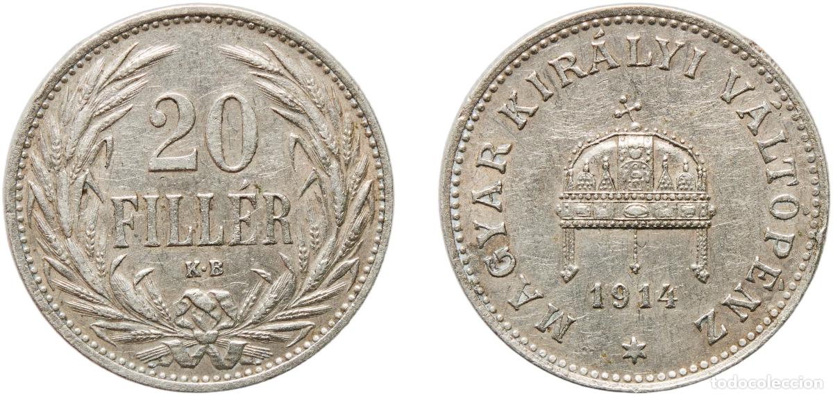 Material numism&aacute;tico: Hungary Kingdom 1914 KB 20 Fill&eacute;r - I Ferenc J&oacute;zsef Nickel Kremnica / K&ouml;rm&ouml;cb&aacute;nya / Kremnitz Mint (