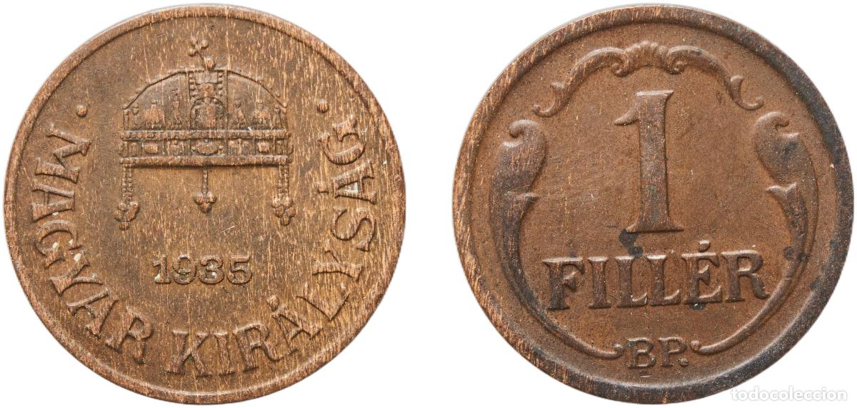 Material numism&aacute;tico: Hungary 1935 BP 1 Fill&eacute;r - Mikl&oacute;s Horthy Bronze Hungarian mint (6889190) 1.66g AU KM 505 Sch&ouml;n 17