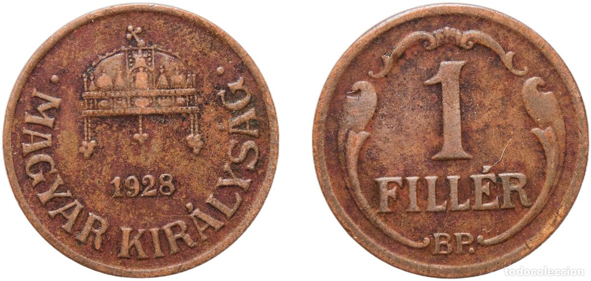 Material numism&aacute;tico: Hungary 1928 BP 1 Fill&eacute;r - Mikl&oacute;s Horthy Bronze Hungarian mint (7000000) 1.64g VF KM 505 Sch&ouml;n 17