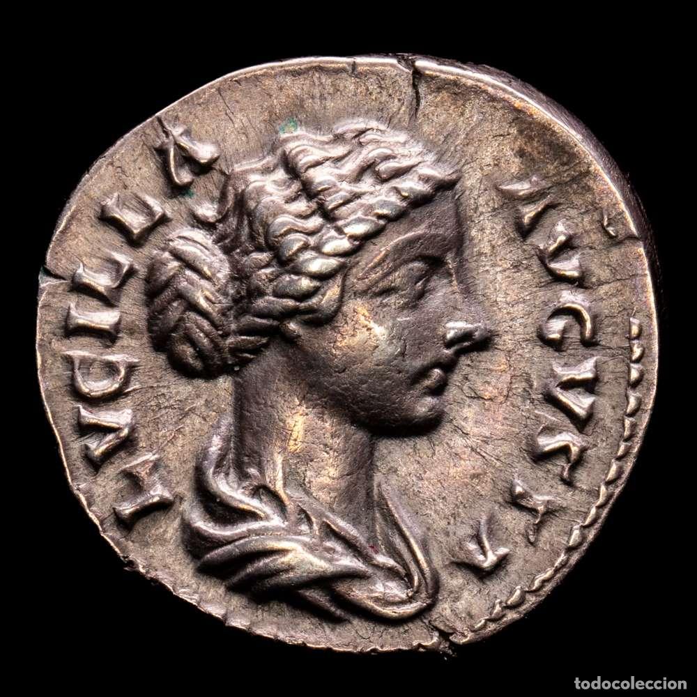 Material numism&aacute;tico: Lucilla. Denario. 164-169 d.C. Roma. (Ric-III 787). (Bmcre-356). (Rsc-90). Ag. 2,88 g. MBC+.