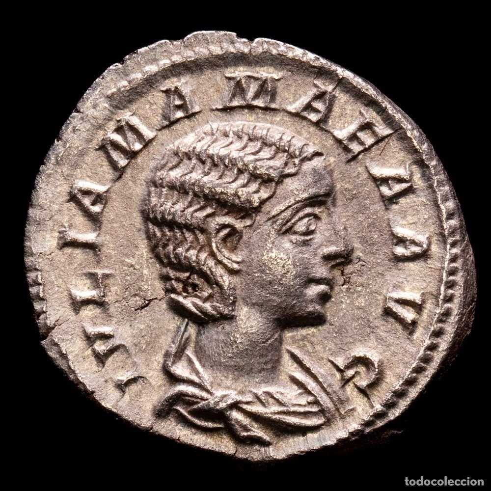 Material numism&aacute;tico: Julia Mamea. Denario. 222-235 d.C. Roma. (Ric-IV 343). (Bmcre-43). (Rsc-35). Ag. 2,96 g. Bella. EBC.