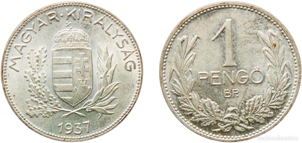 Material numism&aacute;tico: Hungary 1937 BP. 1 Pengő - Mikl&oacute;s Horthy Original luster Silver (.640) Hungarian mint (4000000) 4.9