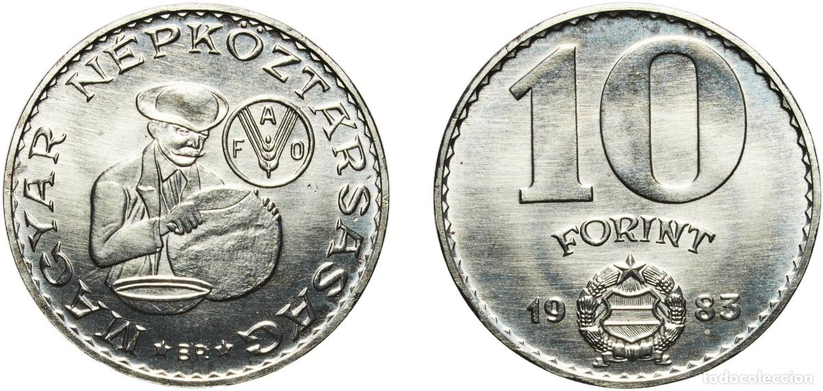 Material numism&aacute;tico: Hungary People's Republic 1983 BP. 10 Forint (FAO) Nickel Hungarian mint (50000) 8.85g UNC KM 629