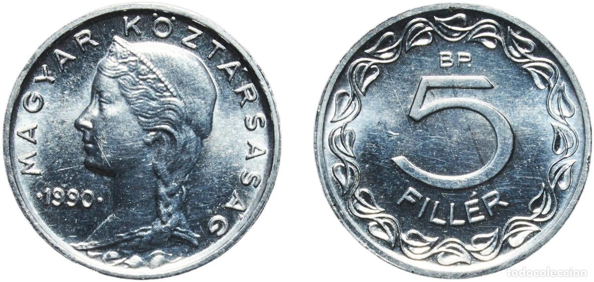 Material numism&aacute;tico: Hungary Republic 1990 BP. 5 Fill&eacute;r Aluminium Hungarian mint (10000) 0.6g UNC KM 674 Sch&ouml;n 173 Adam