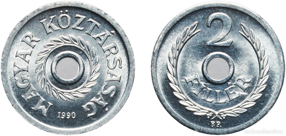 Material numism&aacute;tico: Hungary Republic 1990 BP. 2 Fill&eacute;r Aluminium Hungarian mint (10000) 0.65g UNC KM 673 Sch&ouml;n 172 Ada