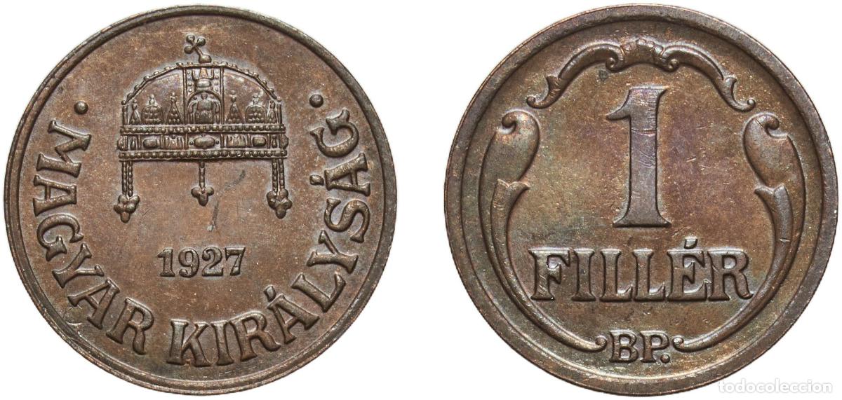 Material numism&aacute;tico: Hungary Kingdom 1927 BP 1 Fill&eacute;r - Mikl&oacute;s Horthy Bronze Hungarian mint (16528997) 1.68g AU KM 505