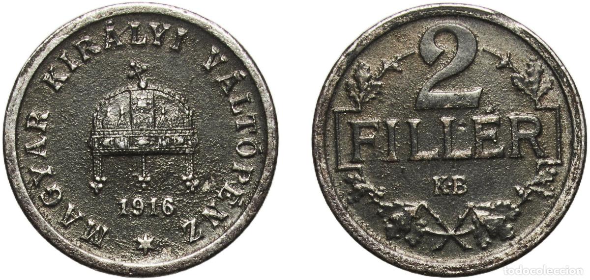 Material numism&aacute;tico: Hungary Austro-Hungarian Empire 1916 KB 2 Fill&eacute;r - Charles IV Iron Kremnica Mint 2.95g AU KM 497 S