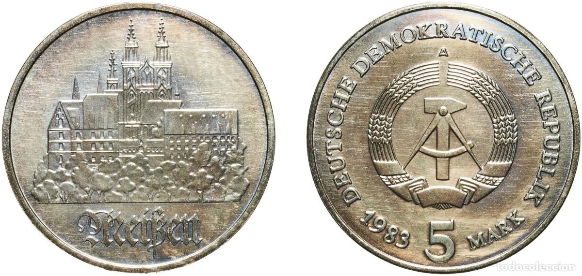 Material numism&aacute;tico: Germany German Democratic Republic Democratic republic 1983 A 5 Mark (City of Mei&szlig;en) Nickel brass