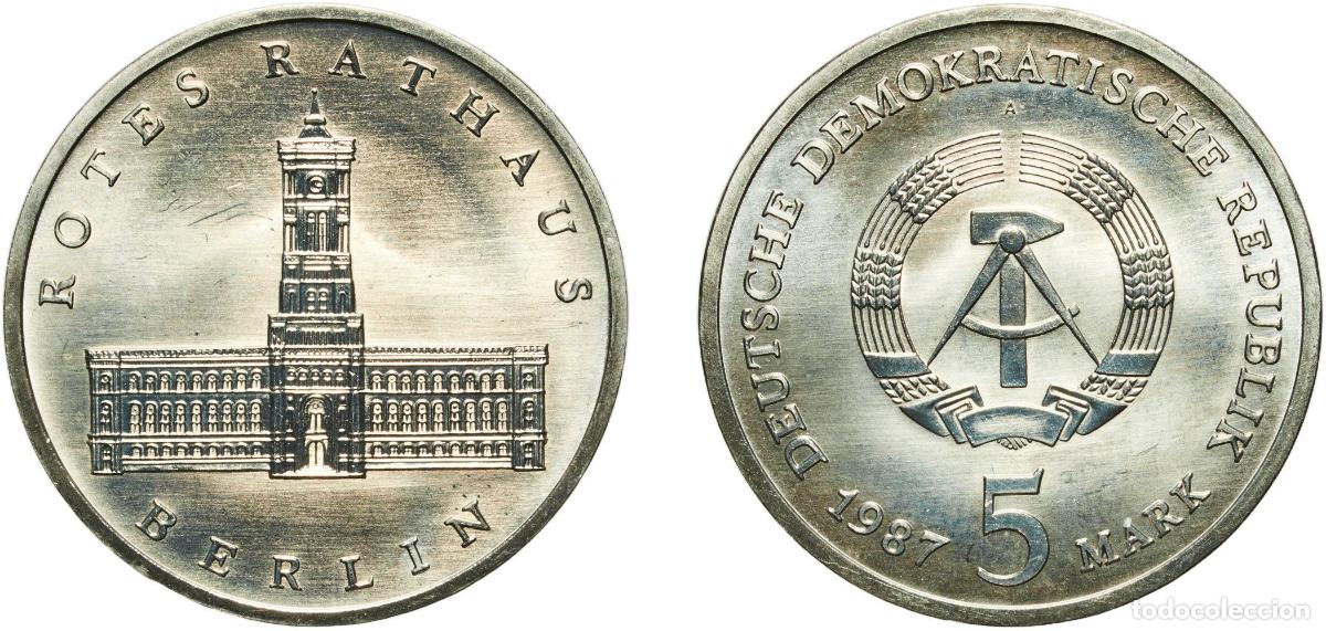 Material numism&aacute;tico: Germany German Democratic Republic Democratic republic 1987 A 5 Mark (750 years Berlin - Rotes Rath