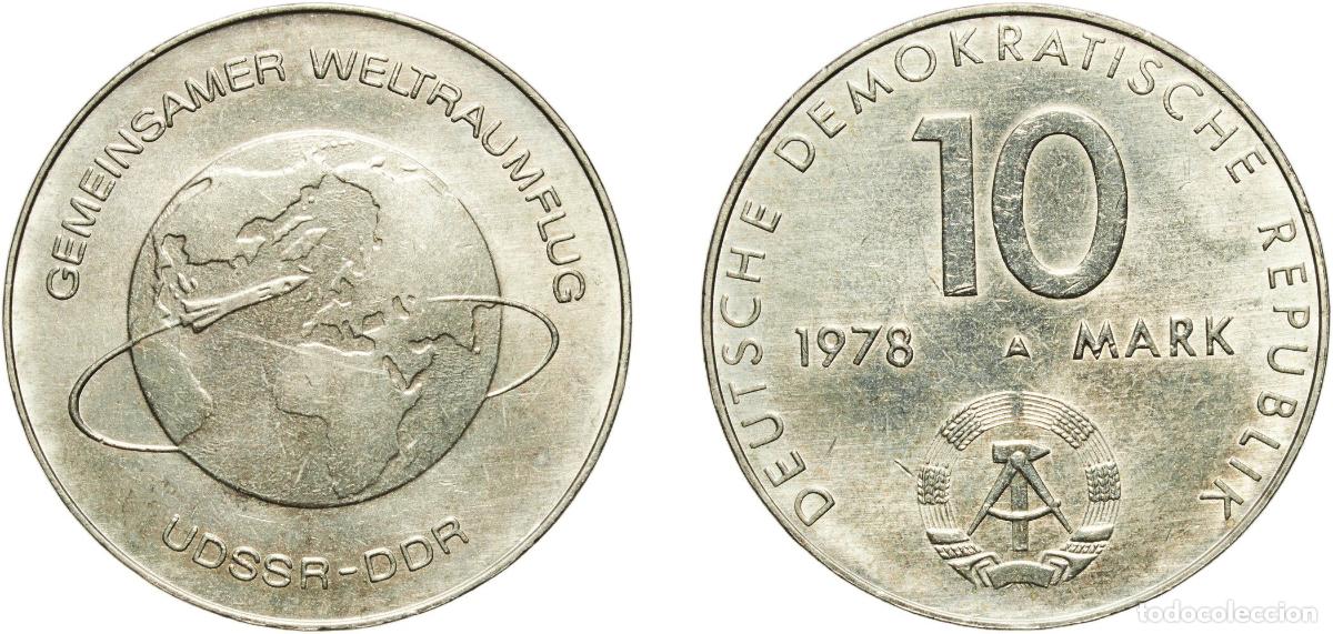 Material numism&aacute;tico: Germany German Democratic Republic Democratic republic 1978 A 10 Mark (USSR-GDR joint flight) Nicke