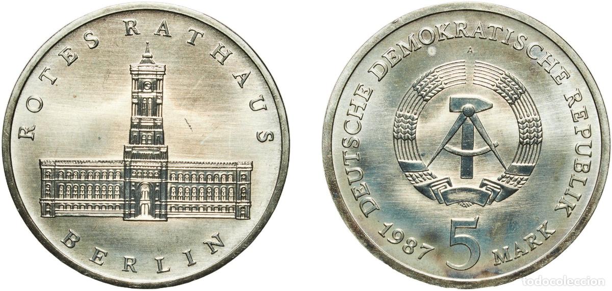 Material numism&aacute;tico: Germany German Democratic Republic Democratic republic 1987 A 5 Mark (750 years Berlin - Rotes Rath