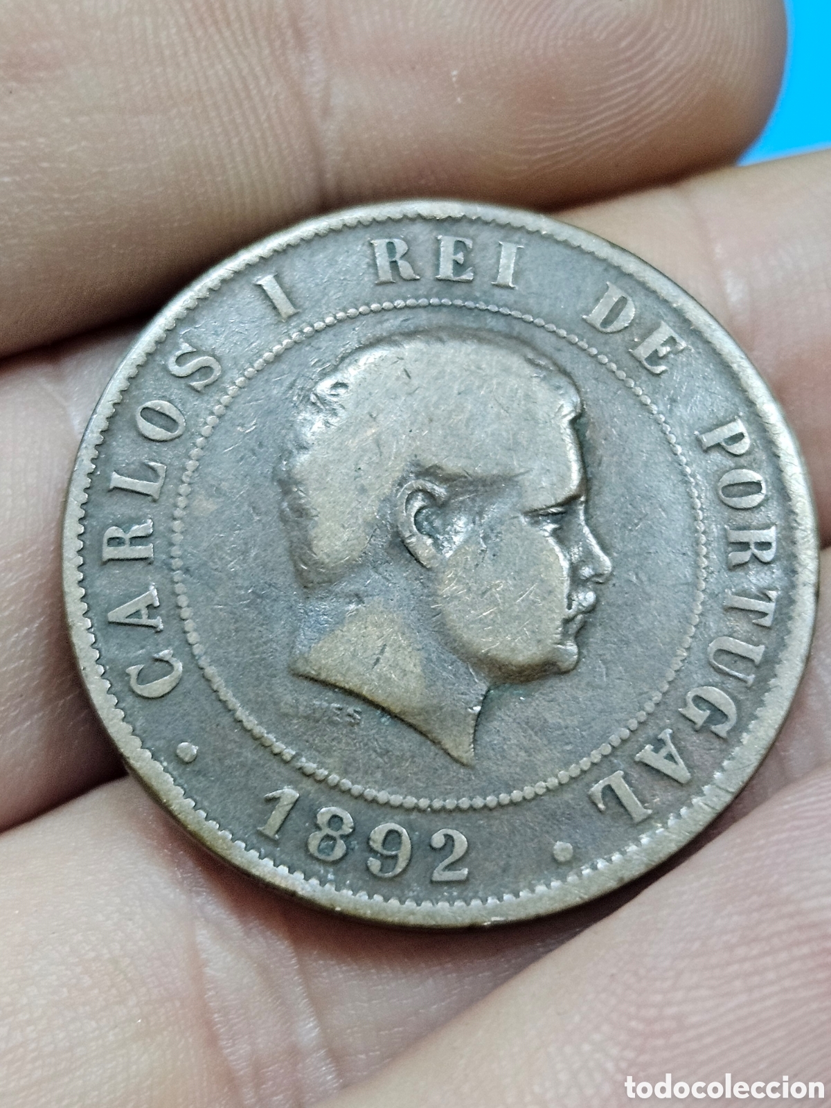 Material numism&aacute;tico: MONEDA DE 20 REIS. CARLOS I REY DE PORTUGAL 1892