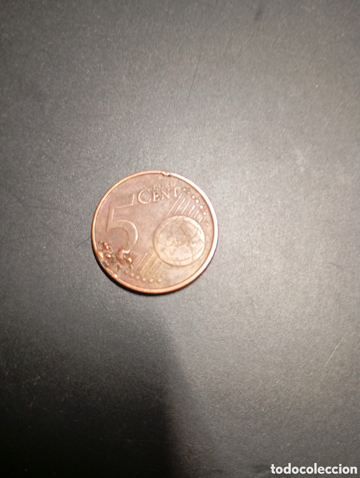 Material numism&aacute;tico: 5 c&eacute;ntimos 2002 coliseum exceso metal ambas caras