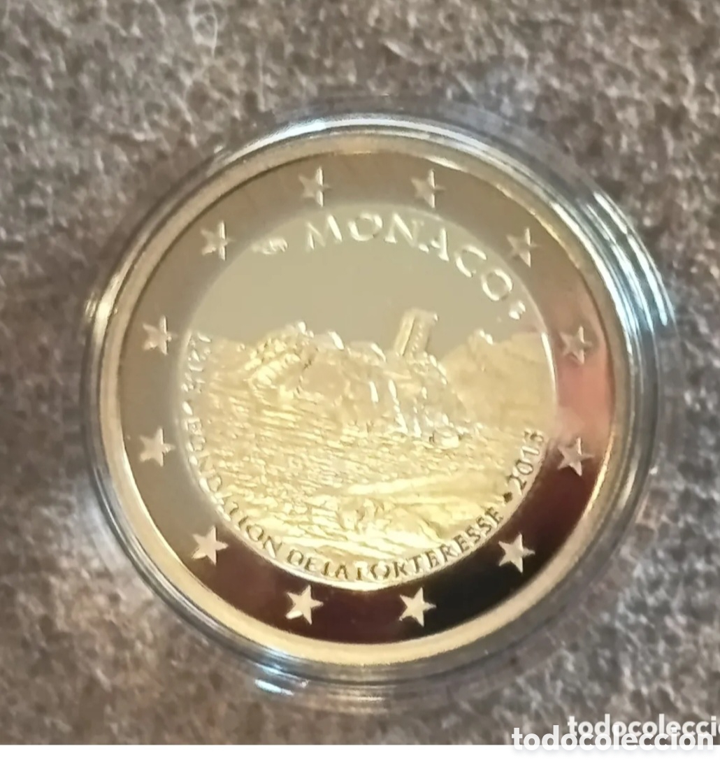 Numismatisches Material: Moneda conmemorativa de 2&euro; Monaco 2015. 800 A&ntilde;os de la Fortaleza de M&oacute;naco