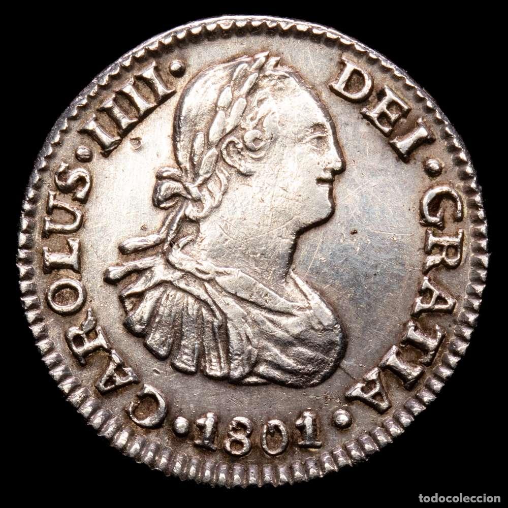 Material numism&aacute;tico: Carlos IV. 1801 M&eacute;xico. FM. 1/2 real. (AC.286). 1,67 gramos. EBC-.