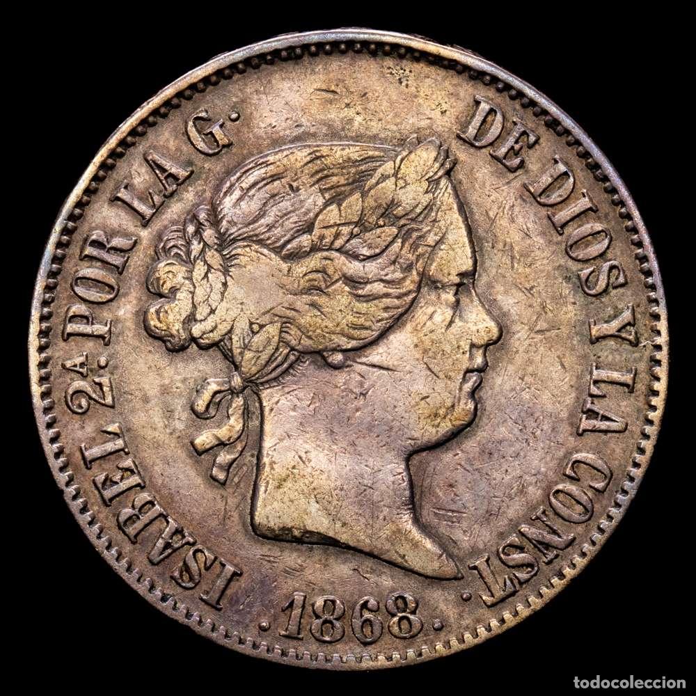 Material numism&aacute;tico: Isabel II. 1 Escudo. 1868 (12,77 g.) AR