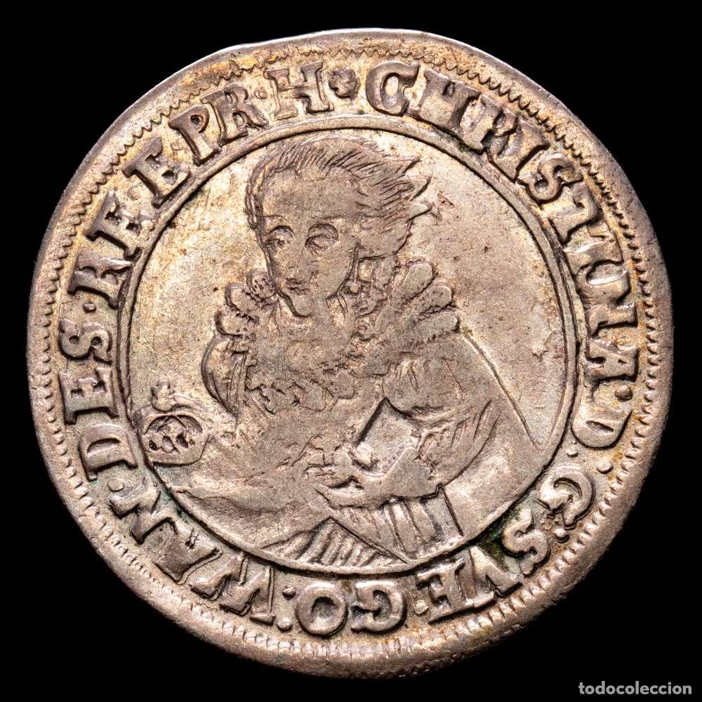 Material numism&aacute;tico: Suecia, Kristina (1632-1654). Ahlstr&ouml;m 64. 8 &Ouml;re (1 marco). Estocolmo. 1634. (4,95 g). XF. Muy raro.