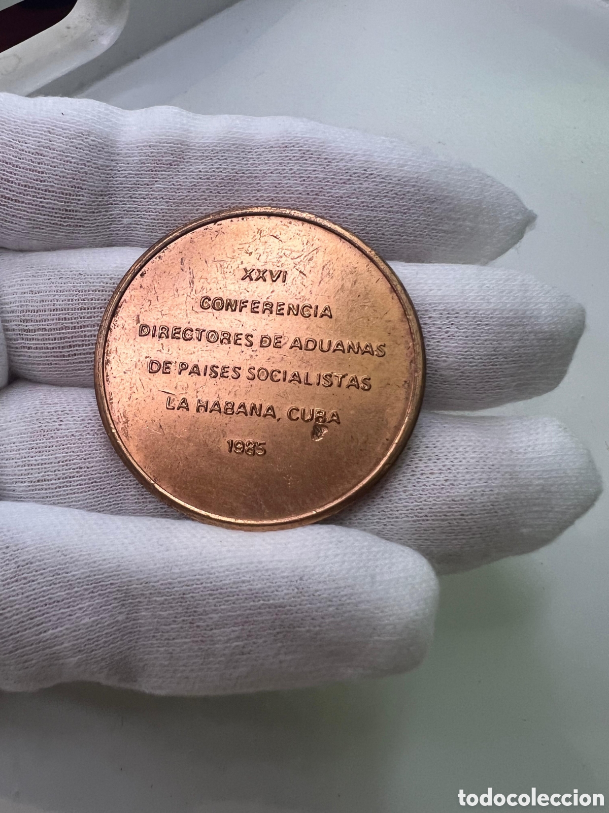 Material numism&aacute;tico: L154P5.Cuba ,placa -medalla Aduana - Foto 2