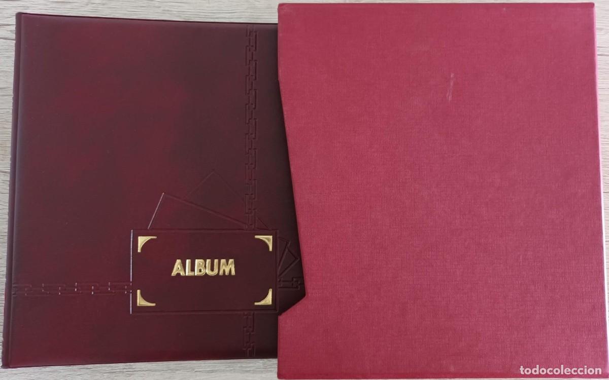 Material numism&aacute;tico: ALBUM PARA BILLETES CON 20 HOJAS DE 2 Y 3 HUECOS SEMINUEVOS TAMA&Ntilde;O 27,5CM X 24,5CM