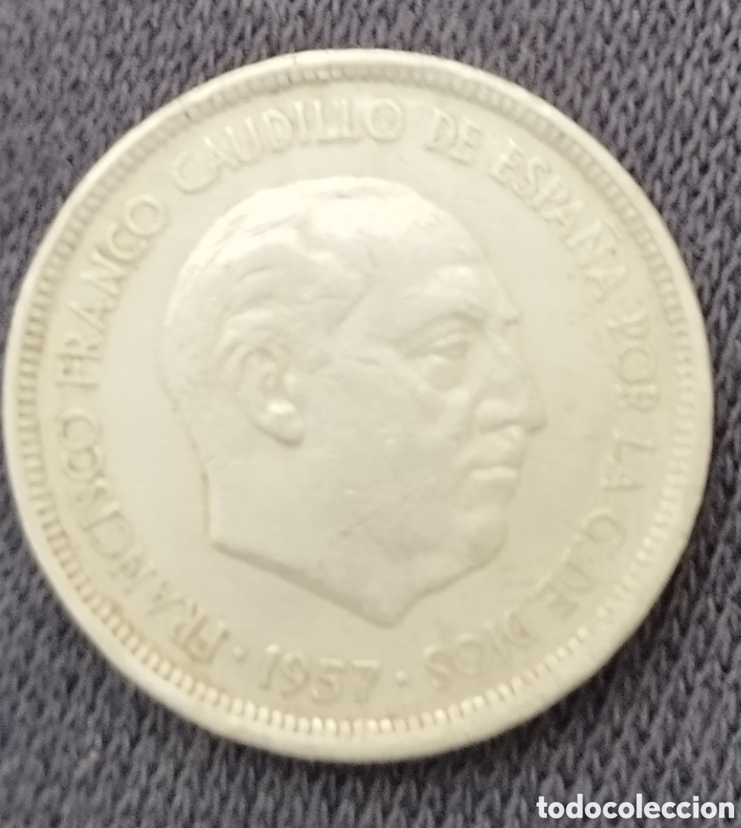 Material numism&aacute;tico: Moneda de 5 Pesetas a&ntilde;o 1975 - Foto 2