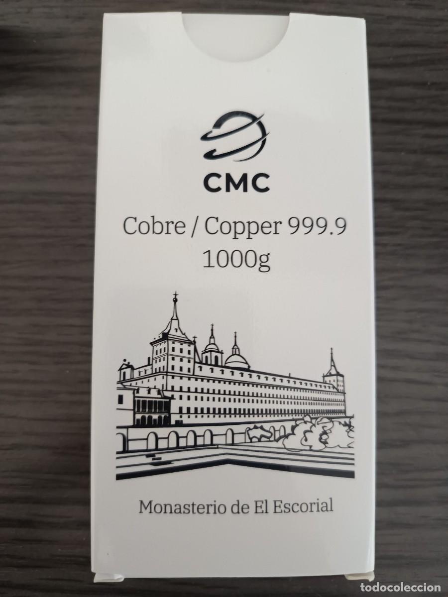 Material numism&aacute;tico: Exclusivo lingote de colecci&oacute;n cobre puro monasterio del escorial cmc