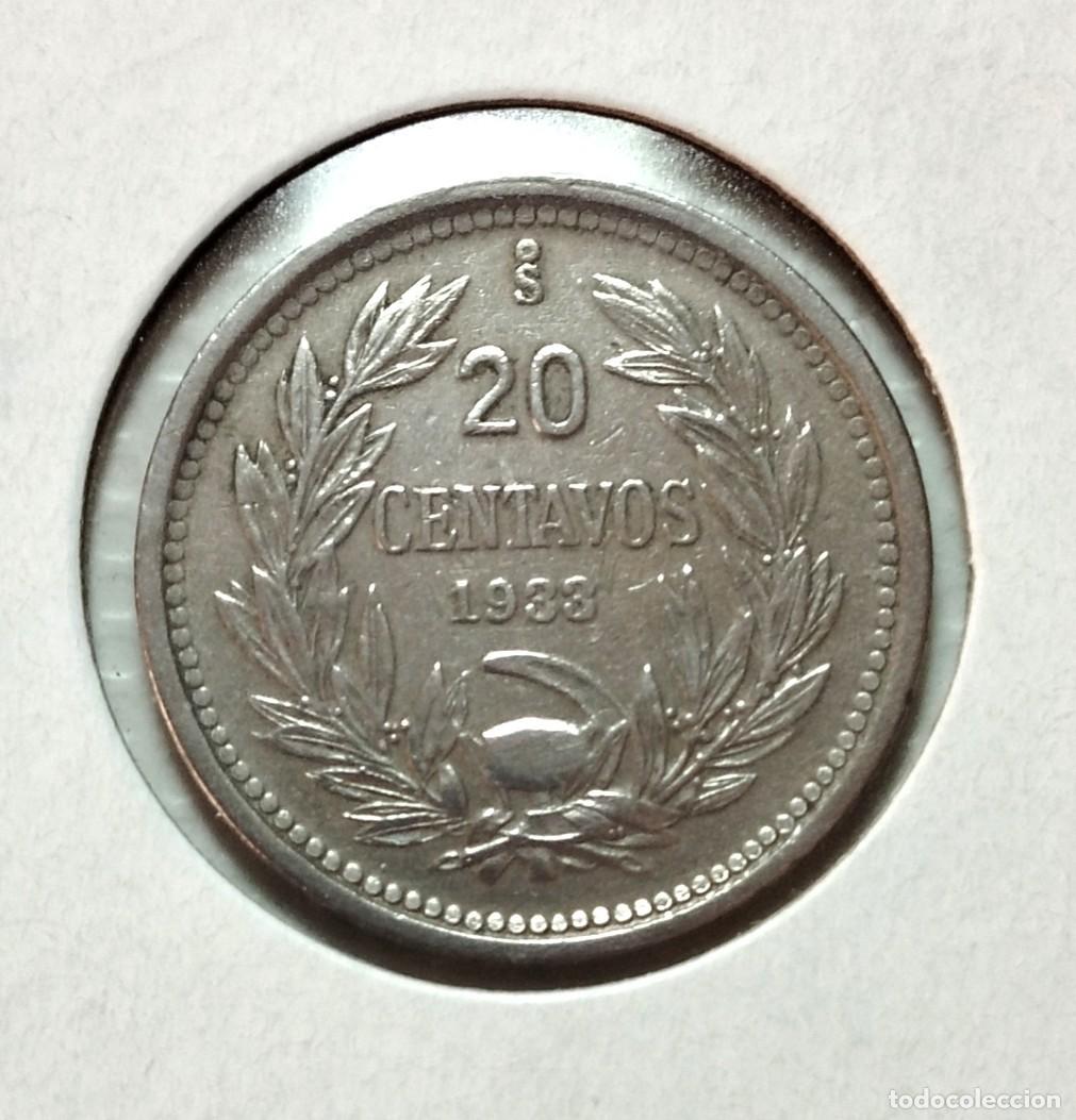Material numism&aacute;tico: AMERICA. CHILE . 20 CENTAVOS 1933 - Foto 2
