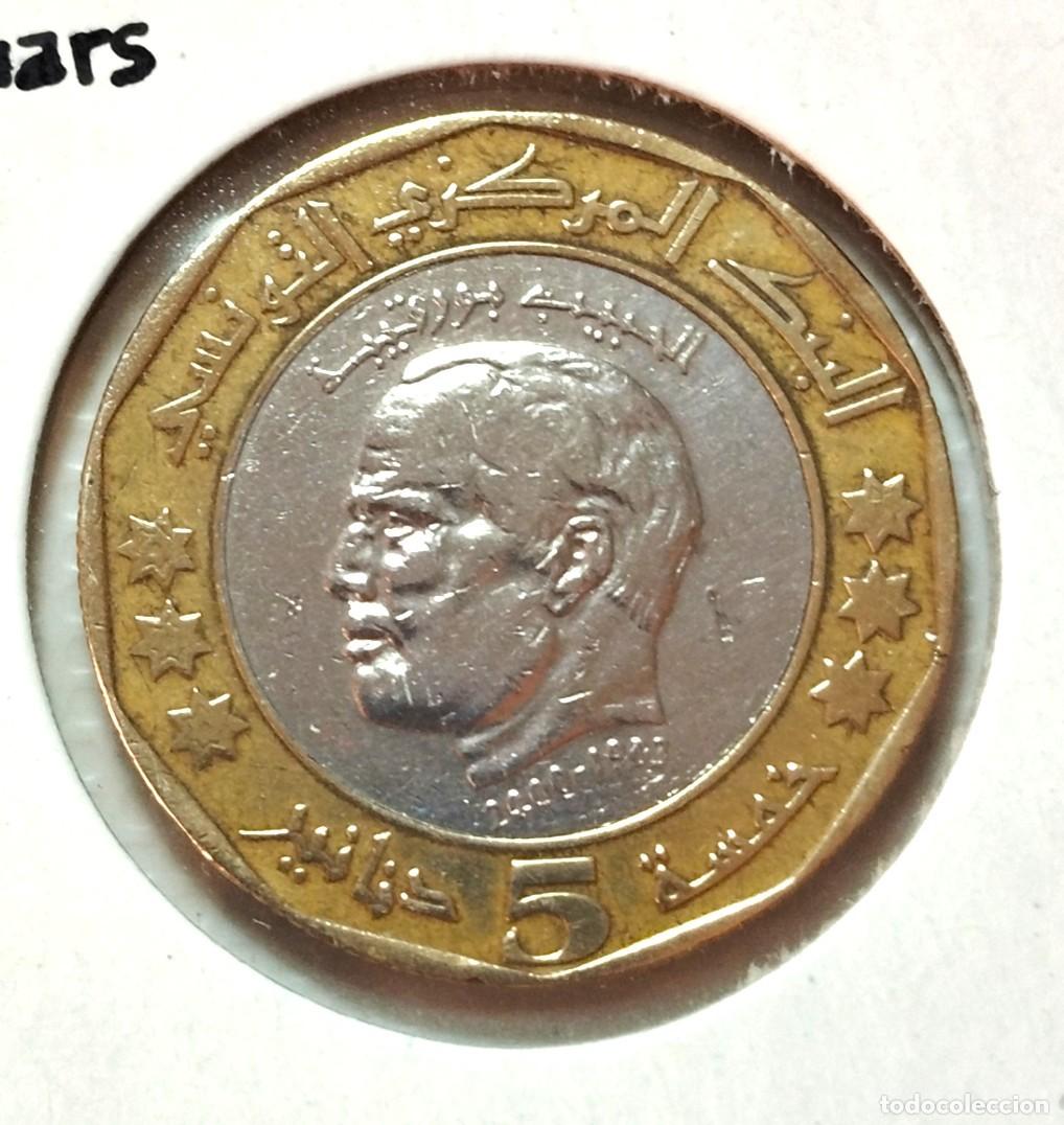Material numism&aacute;tico: AFRICA . T&Uacute;NEZ . 5 DINARS 2002 - Foto 1