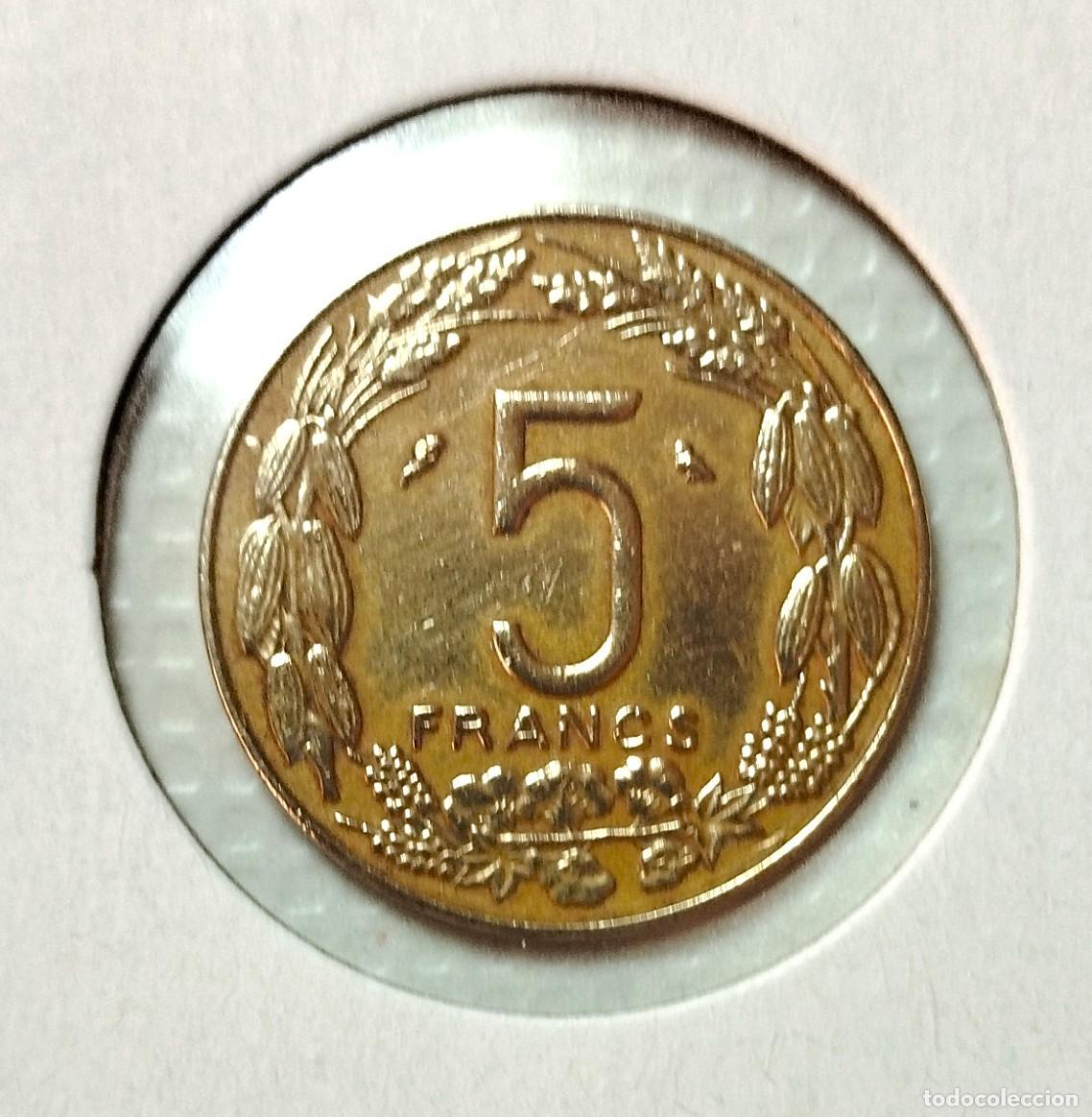 Material numism&aacute;tico: AFRICA . CAMER&Uacute;N . 5 FRANCS 1968 - Foto 2