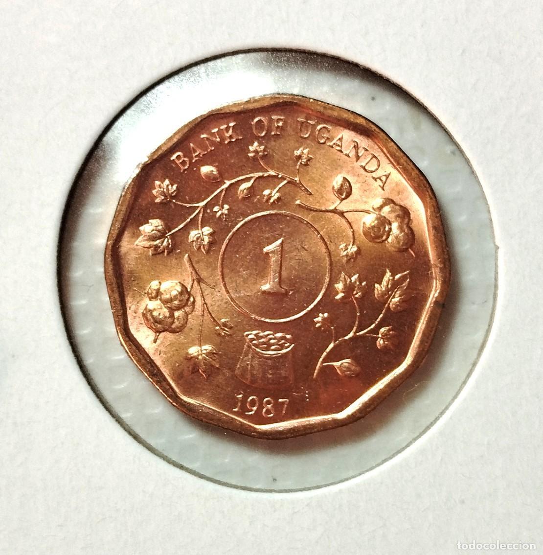 Material numism&aacute;tico: AFRICA . UGANDA . 1 SHILLING 1987 . SIN CIRCULAR - Foto 2