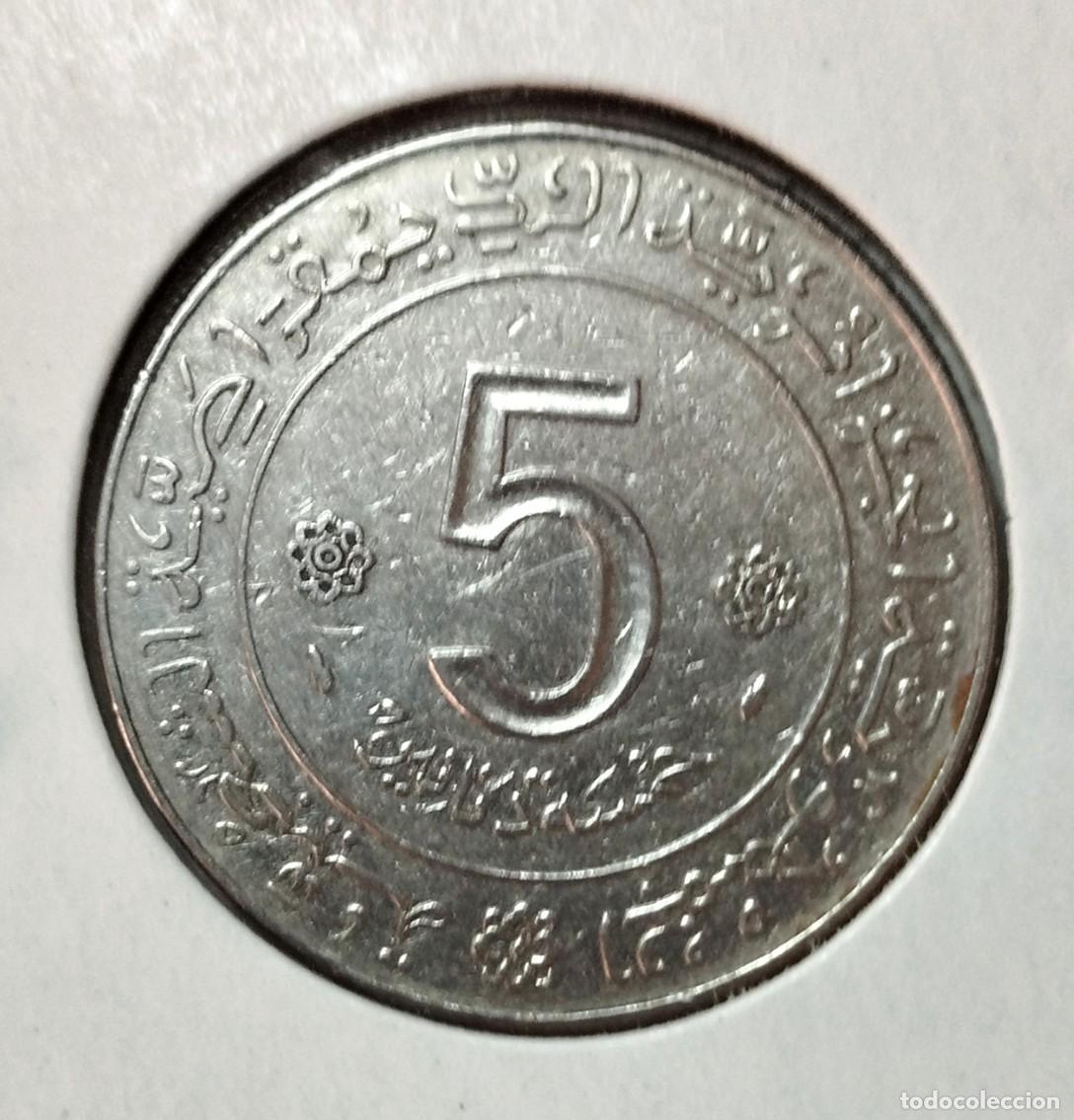 Material numism&aacute;tico: AFRICA . ARGELIA . 5 DINARS 1974 . - Foto 2