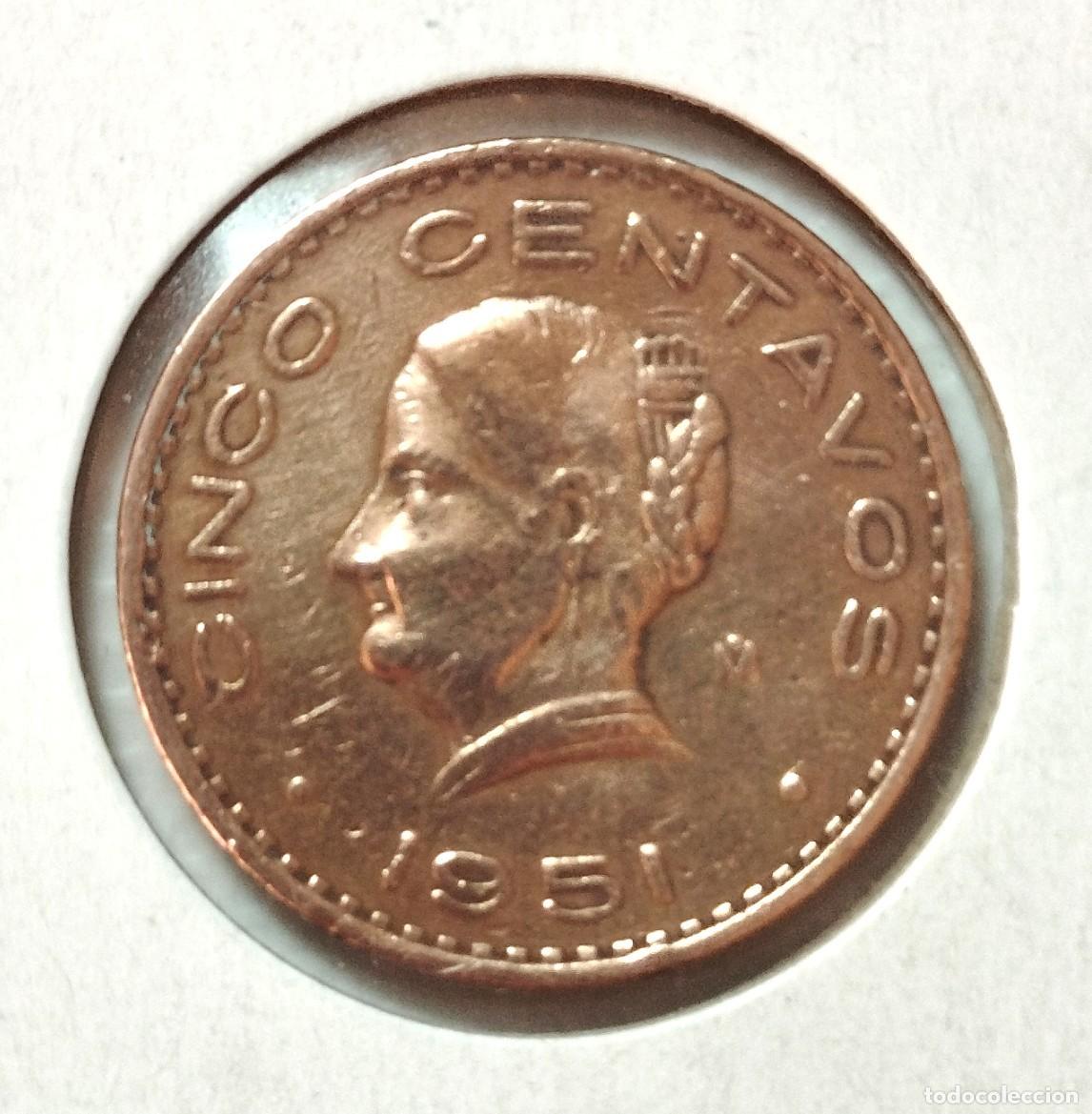 Material numism&aacute;tico: AMERICA . MEXICO . 5 CENTAVOS 1951 . EXCELENTE